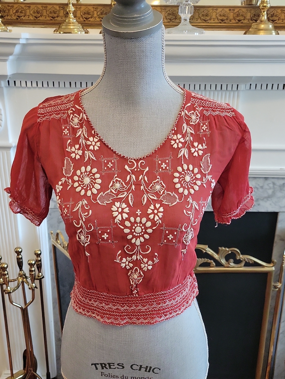 1960's Hungarian Peasant Top